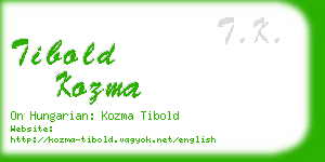 tibold kozma business card